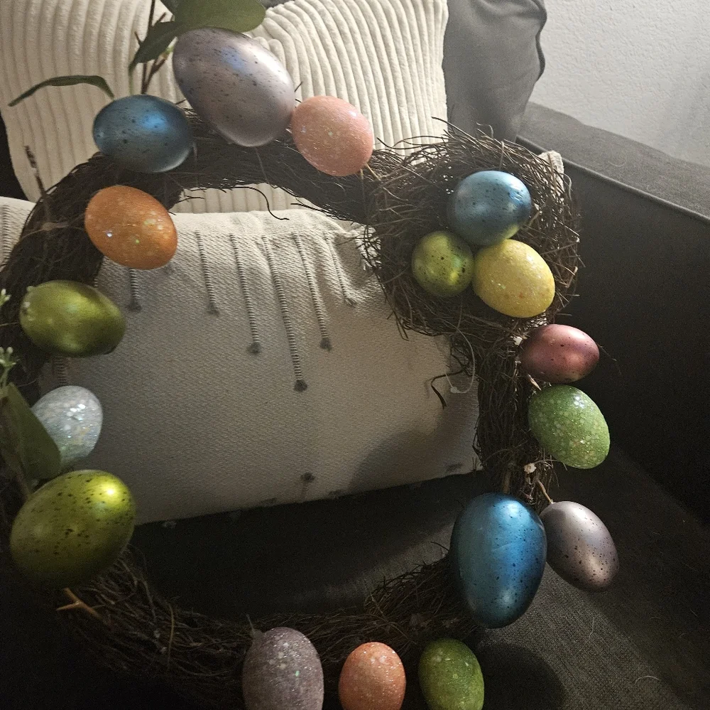 Colorful Easter Egg Wreath